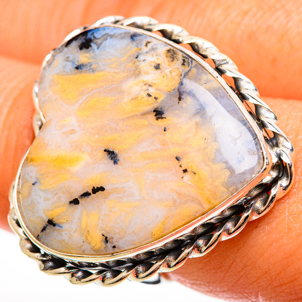 Dendritic Opal Rings handcrafted by Ana Silver Co - RING112847