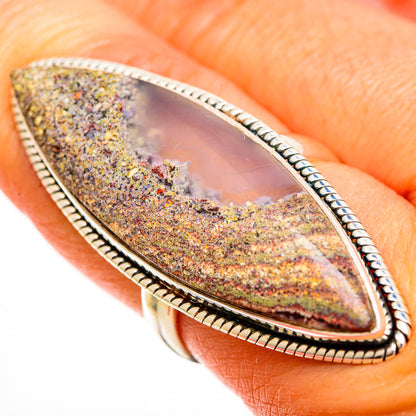Indonesian Plume Agate Rings handcrafted by Ana Silver Co - RING112849