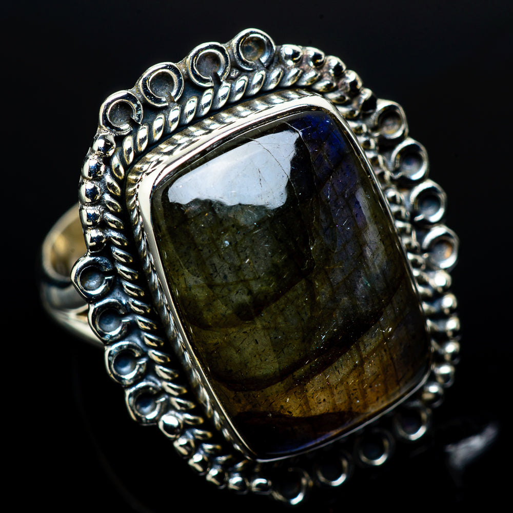 Labradorite Rings handcrafted by Ana Silver Co - RING11285
