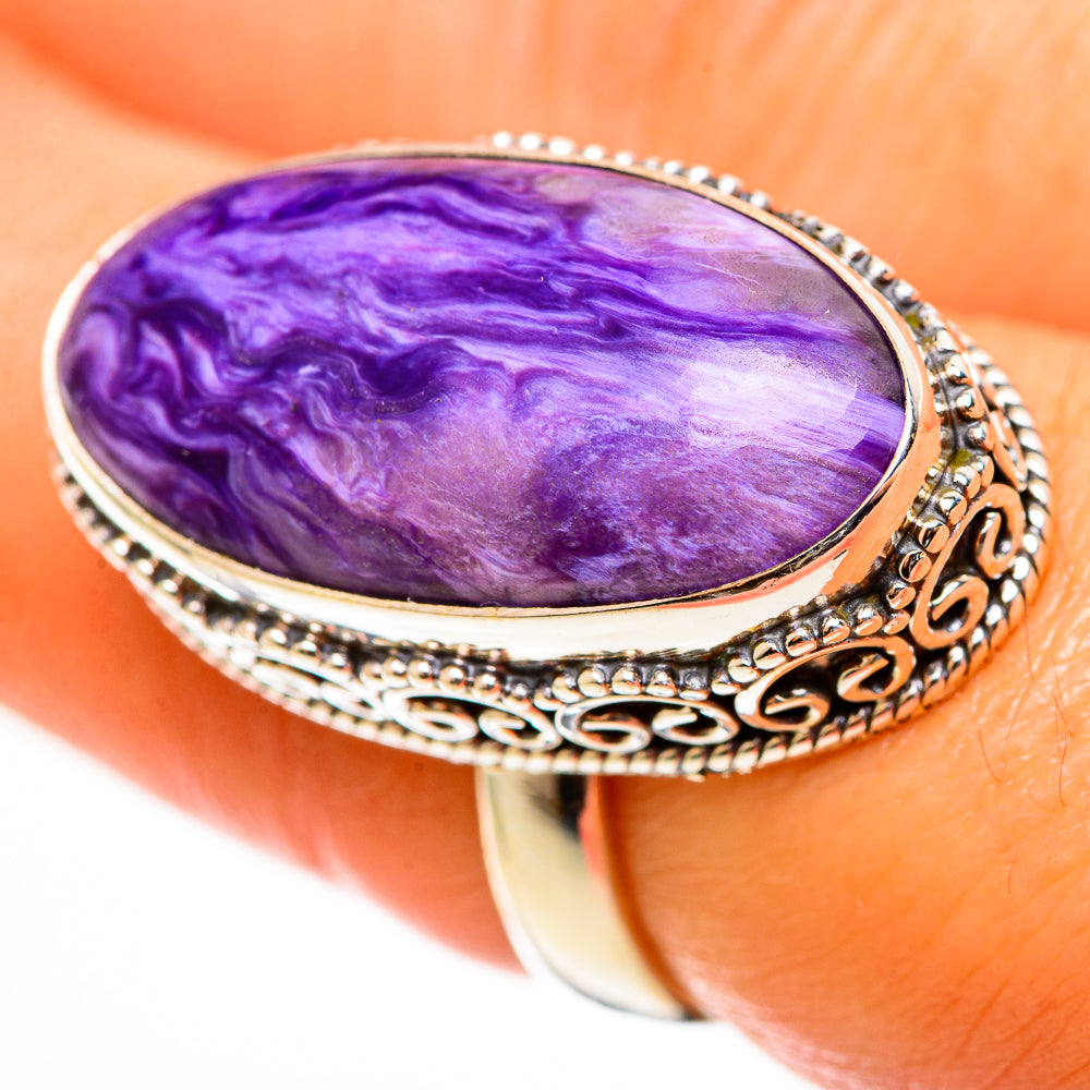 Charoite Rings handcrafted by Ana Silver Co - RING112862