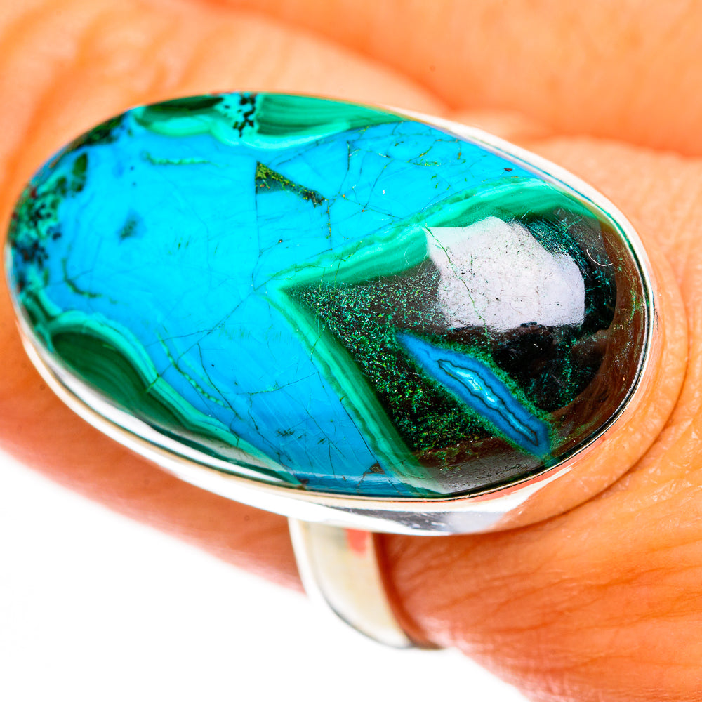Malachite In Chrysocolla Rings handcrafted by Ana Silver Co - RING112869