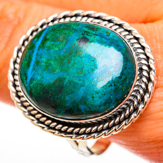 Chrysocolla Rings handcrafted by Ana Silver Co - RING112872