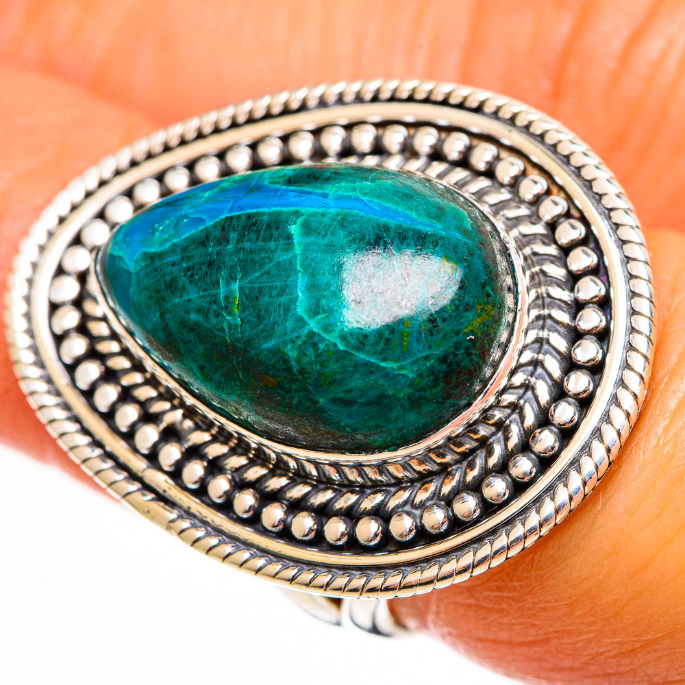 Chrysocolla Rings handcrafted by Ana Silver Co - RING112874