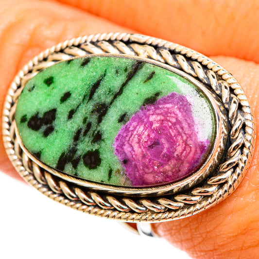 Ruby Zoisite Rings handcrafted by Ana Silver Co - RING112880