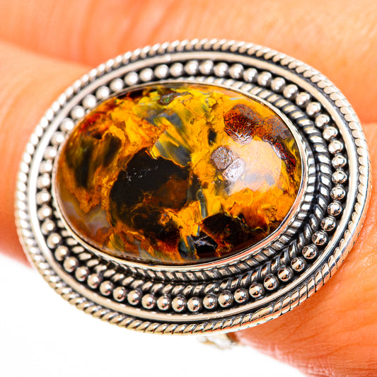 Golden Pietersite Rings handcrafted by Ana Silver Co - RING112885