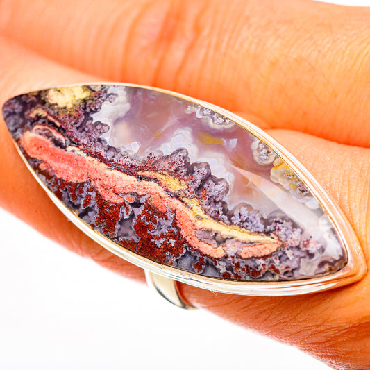 Indonesian Plume Agate Rings handcrafted by Ana Silver Co - RING112887