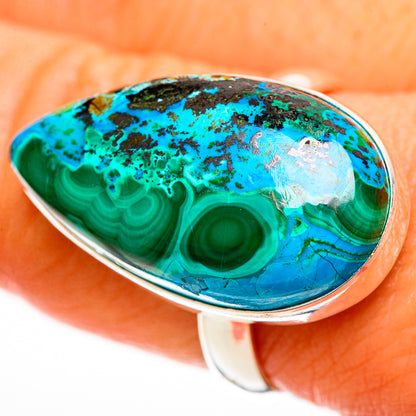 Malachite In Chrysocolla Rings handcrafted by Ana Silver Co - RING112900