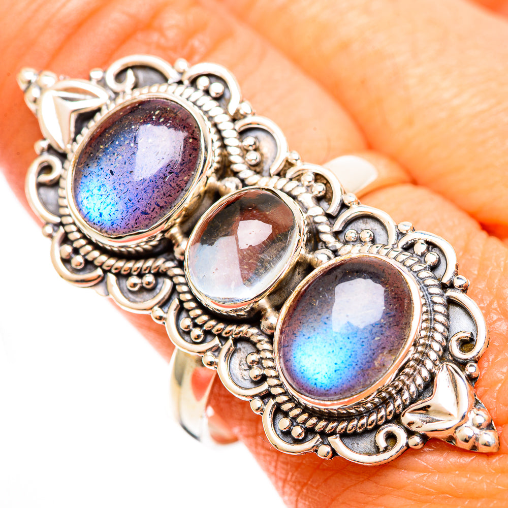 Labradorite Rings handcrafted by Ana Silver Co - RING112902