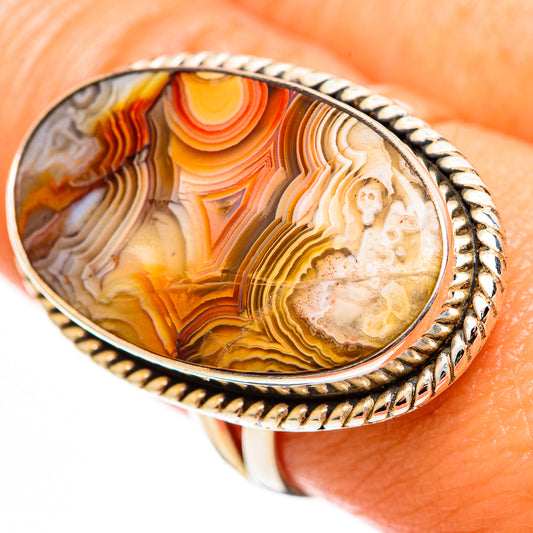Crazy Lace Agate Rings handcrafted by Ana Silver Co - RING112912
