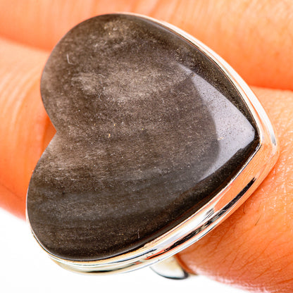 Gold Sheen Obsidian Rings handcrafted by Ana Silver Co - RING112914