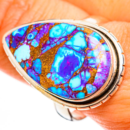 Purple Copper Composite Turquoise Rings handcrafted by Ana Silver Co - RING112919