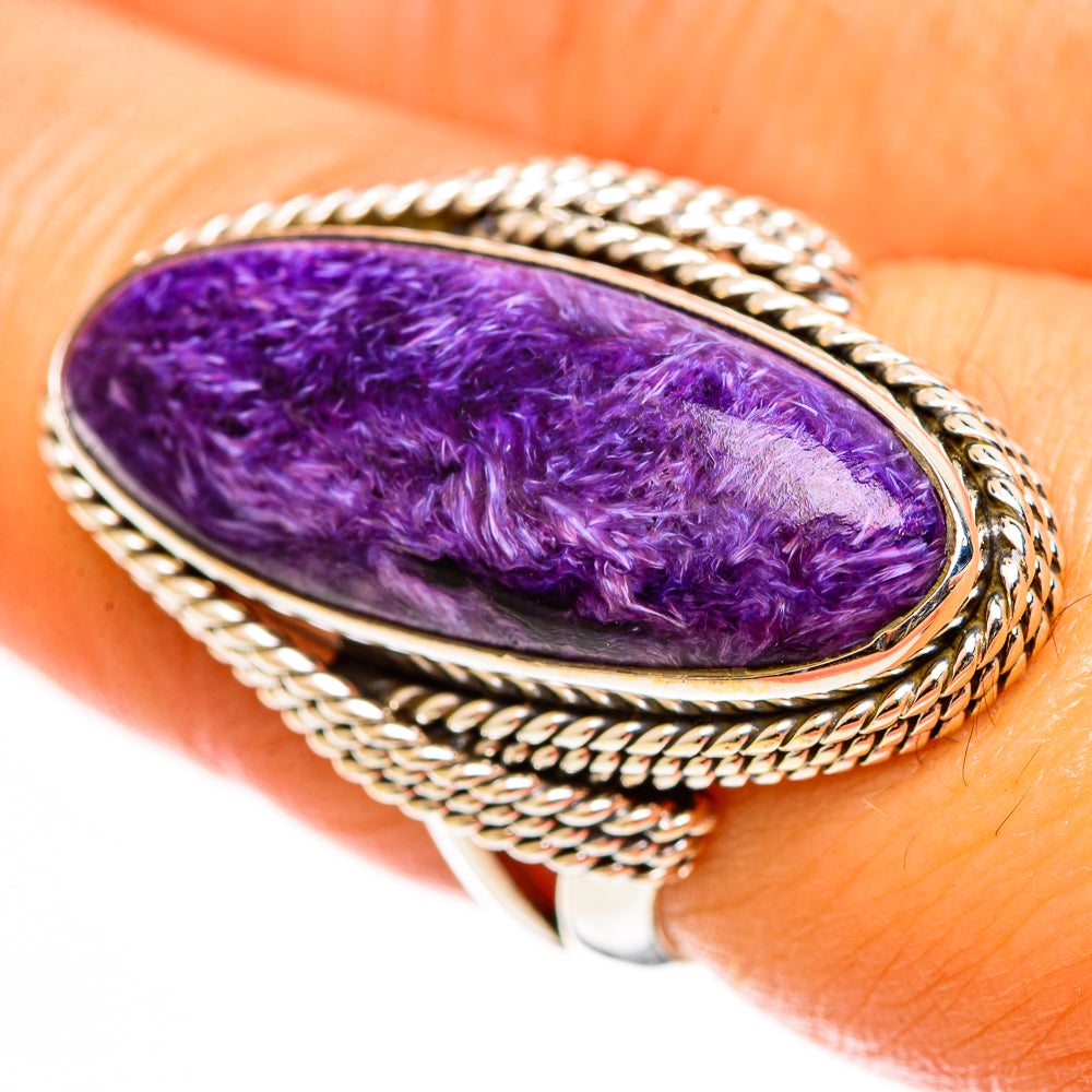 Charoite Rings handcrafted by Ana Silver Co - RING112920