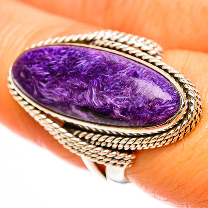 Charoite Rings handcrafted by Ana Silver Co - RING112920