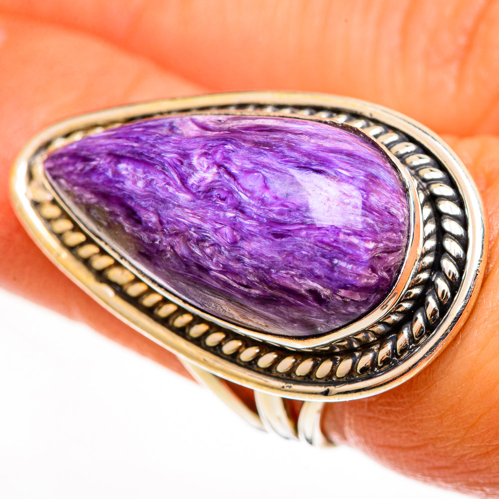 Charoite Rings handcrafted by Ana Silver Co - RING112922