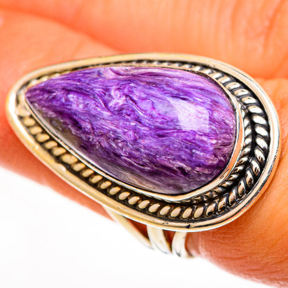 Charoite Rings handcrafted by Ana Silver Co - RING112922