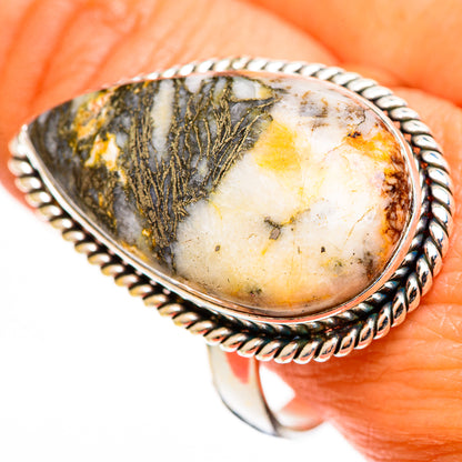 Pyrite Agate Rings handcrafted by Ana Silver Co - RING112923