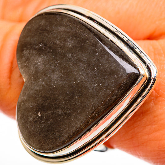Gold Sheen Obsidian Rings handcrafted by Ana Silver Co - RING112940