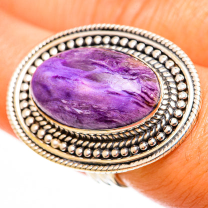 Charoite Rings handcrafted by Ana Silver Co - RING112944