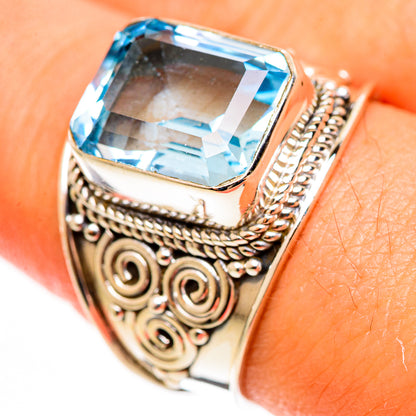 Blue Topaz Rings handcrafted by Ana Silver Co - RING112952