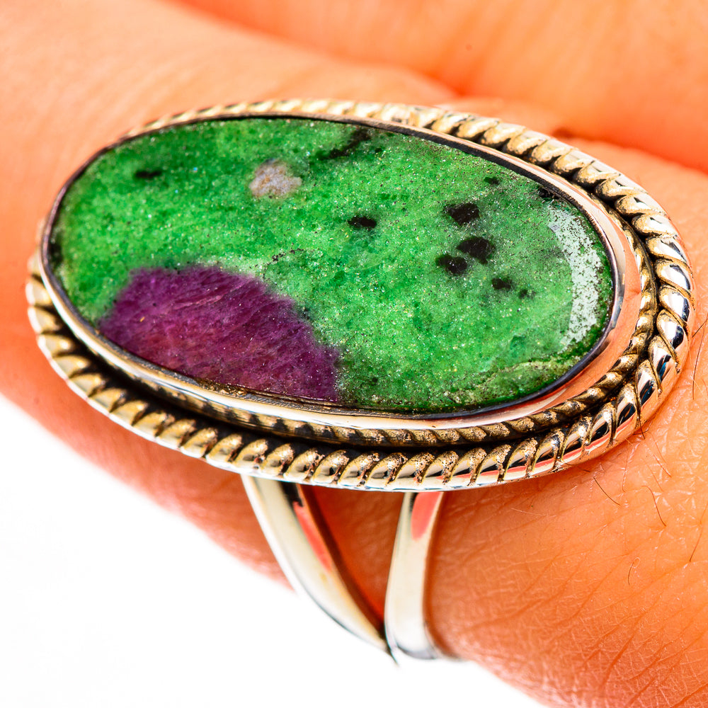 Ruby Zoisite Rings handcrafted by Ana Silver Co - RING112956