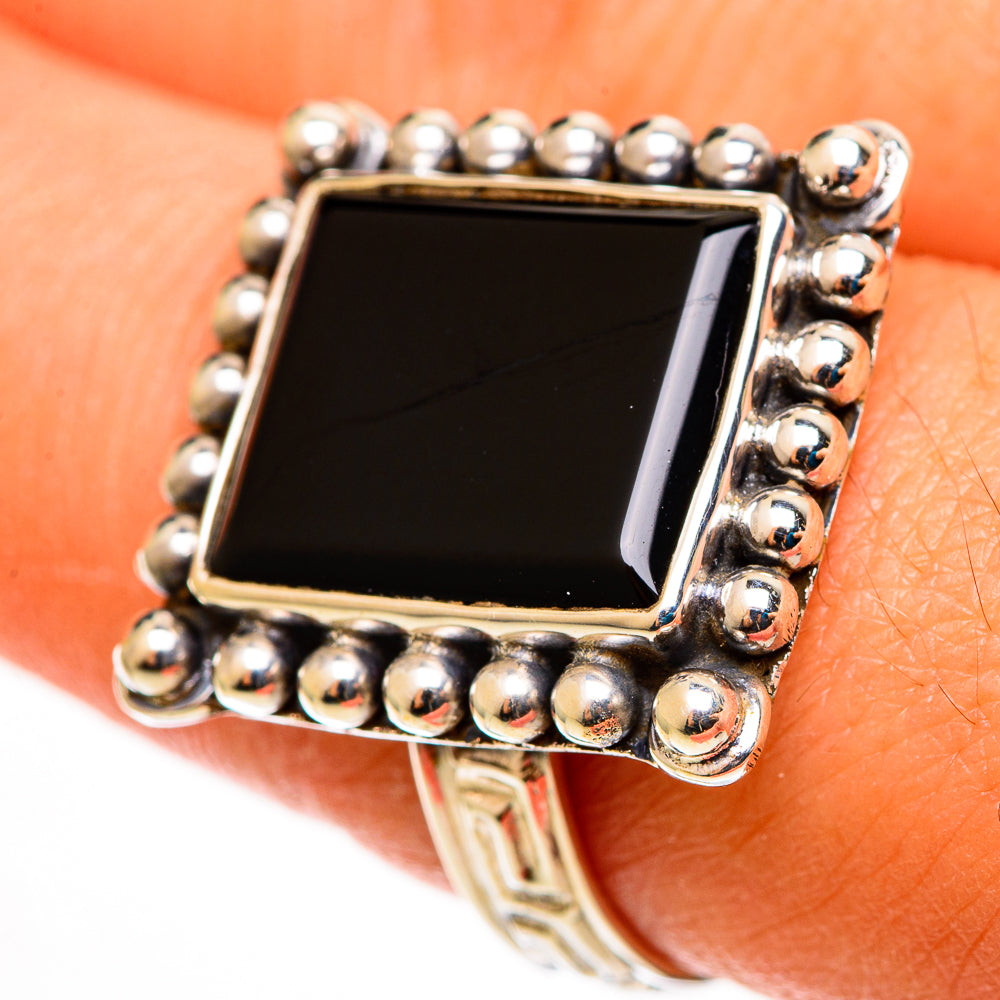 Black Onyx Rings handcrafted by Ana Silver Co - RING112971