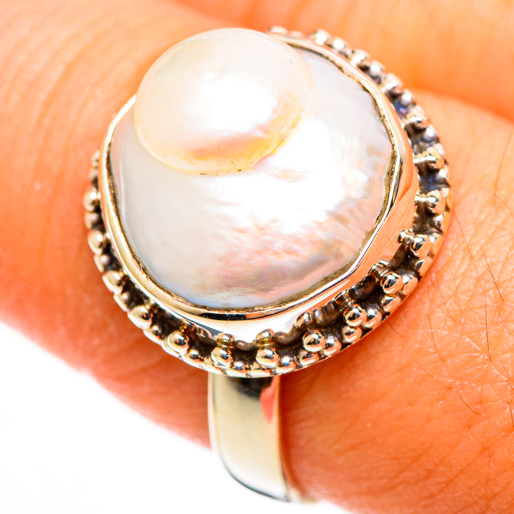 Mother Of Pearl Rings handcrafted by Ana Silver Co - RING112976
