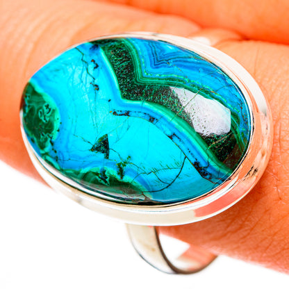 Malachite In Chrysocolla Rings handcrafted by Ana Silver Co - RING112977