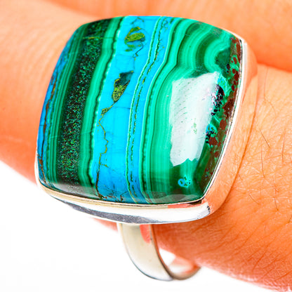 Malachite In Chrysocolla Rings handcrafted by Ana Silver Co - RING112980