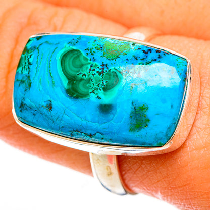 Malachite In Chrysocolla Rings handcrafted by Ana Silver Co - RING112985