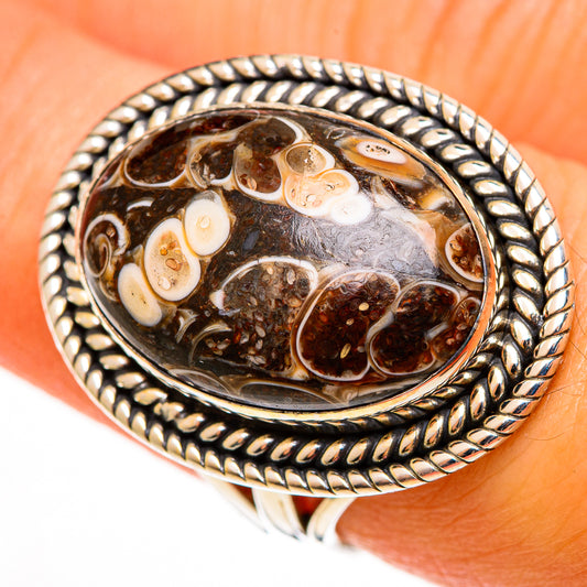 Turritella Agate Rings handcrafted by Ana Silver Co - RING112993