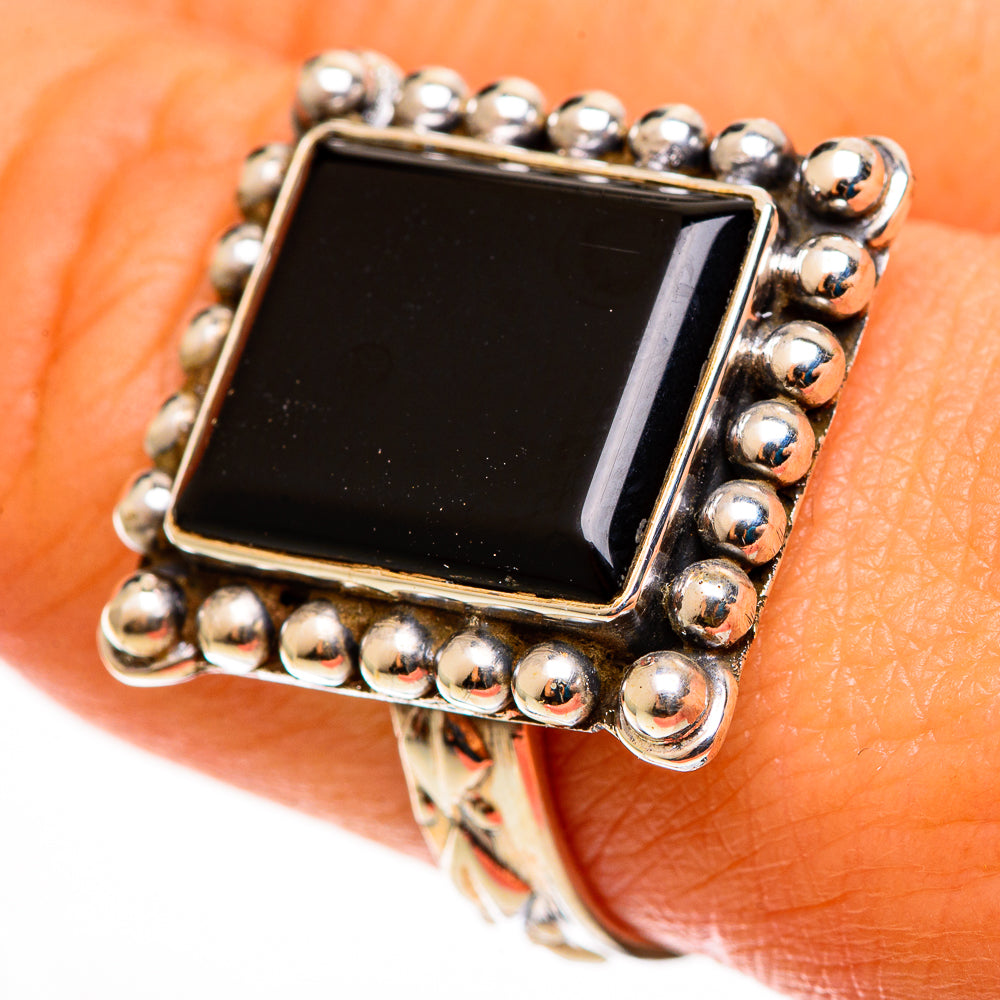 Black Onyx Rings handcrafted by Ana Silver Co - RING113005
