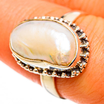 Mother Of Pearl Rings handcrafted by Ana Silver Co - RING113008