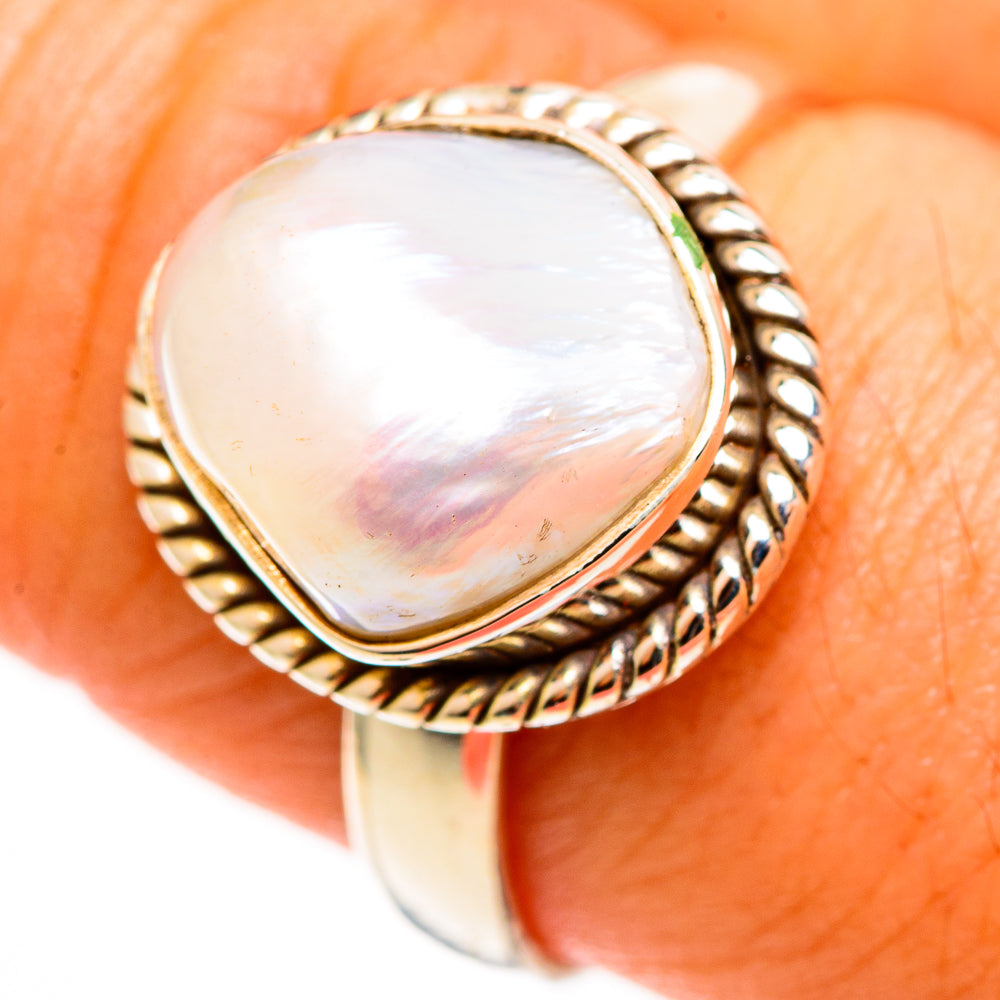 Mother Of Pearl Rings handcrafted by Ana Silver Co - RING113009