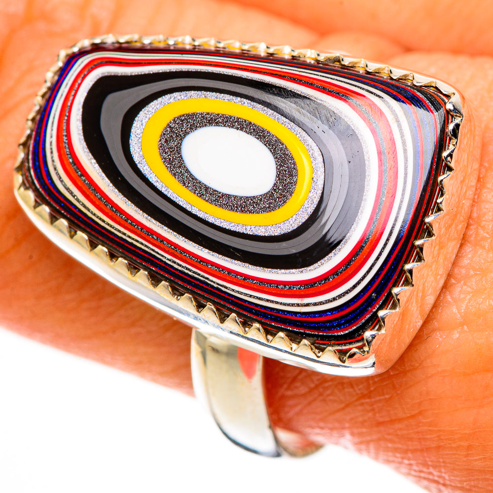 Fordite Rings handcrafted by Ana Silver Co - RING113012