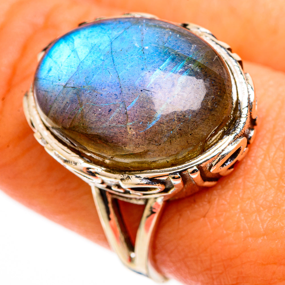 Labradorite Rings handcrafted by Ana Silver Co - RING113018