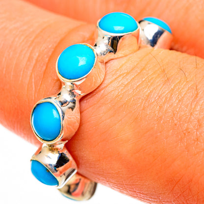 Sleeping Beauty Turquoise Rings handcrafted by Ana Silver Co - RING113020