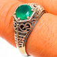 Green Onyx Rings handcrafted by Ana Silver Co - RING113023