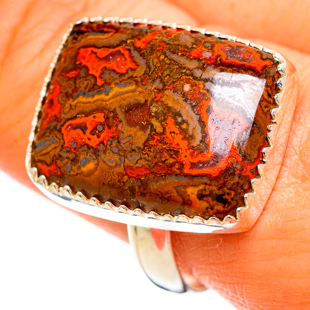 Moroccan Agate Rings handcrafted by Ana Silver Co - RING113026