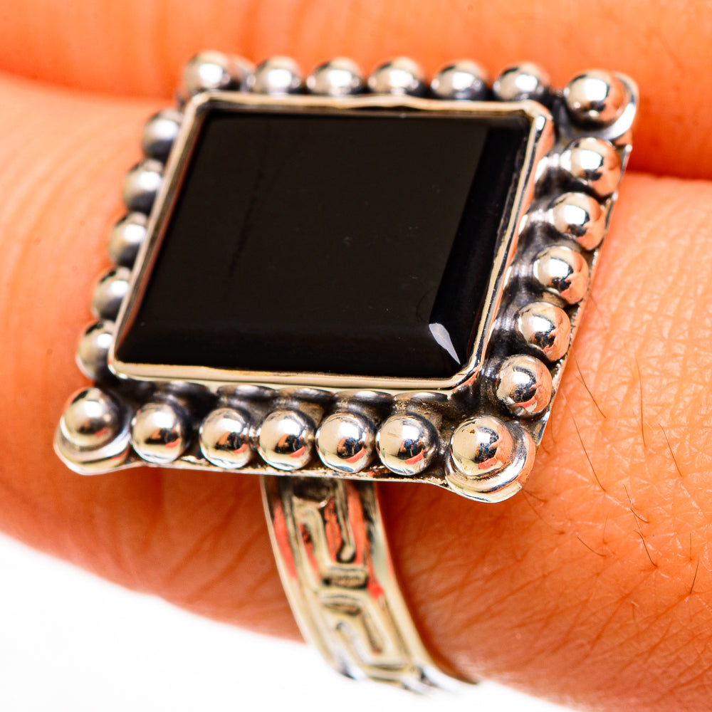 Black Onyx Rings handcrafted by Ana Silver Co - RING113037