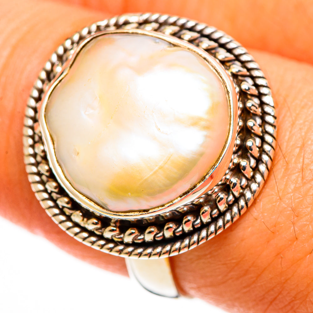 Mother Of Pearl Rings handcrafted by Ana Silver Co - RING113040