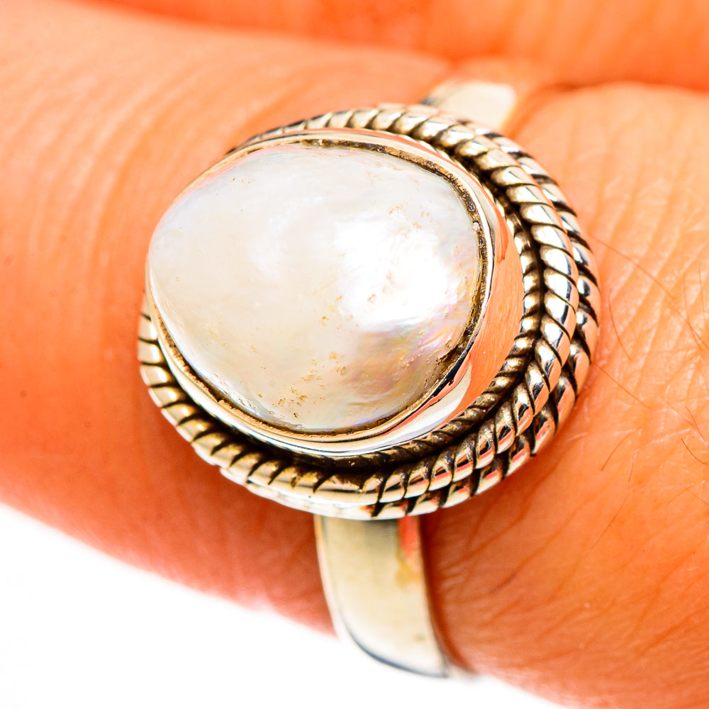 Mother Of Pearl Rings handcrafted by Ana Silver Co - RING113042
