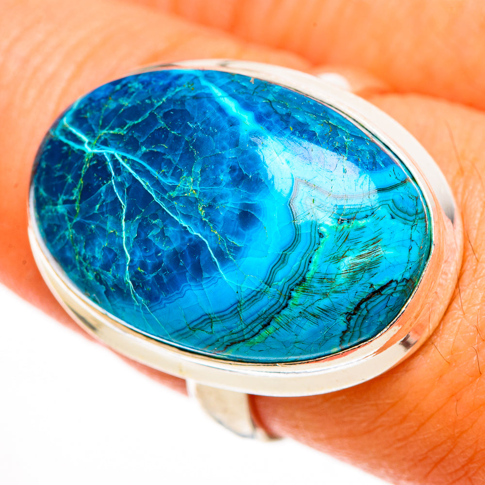 Chrysocolla Rings handcrafted by Ana Silver Co - RING113052