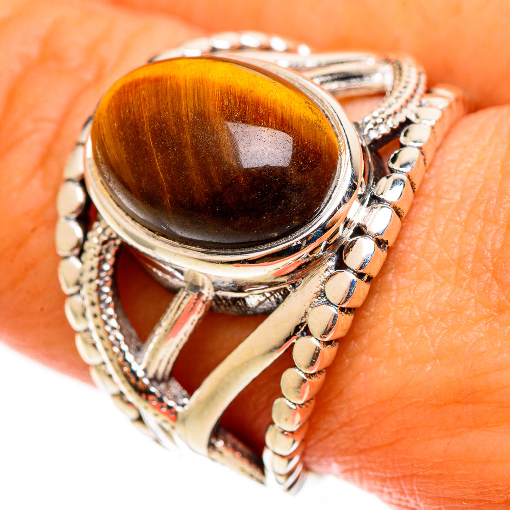 Tiger Eye Rings handcrafted by Ana Silver Co - RING113060