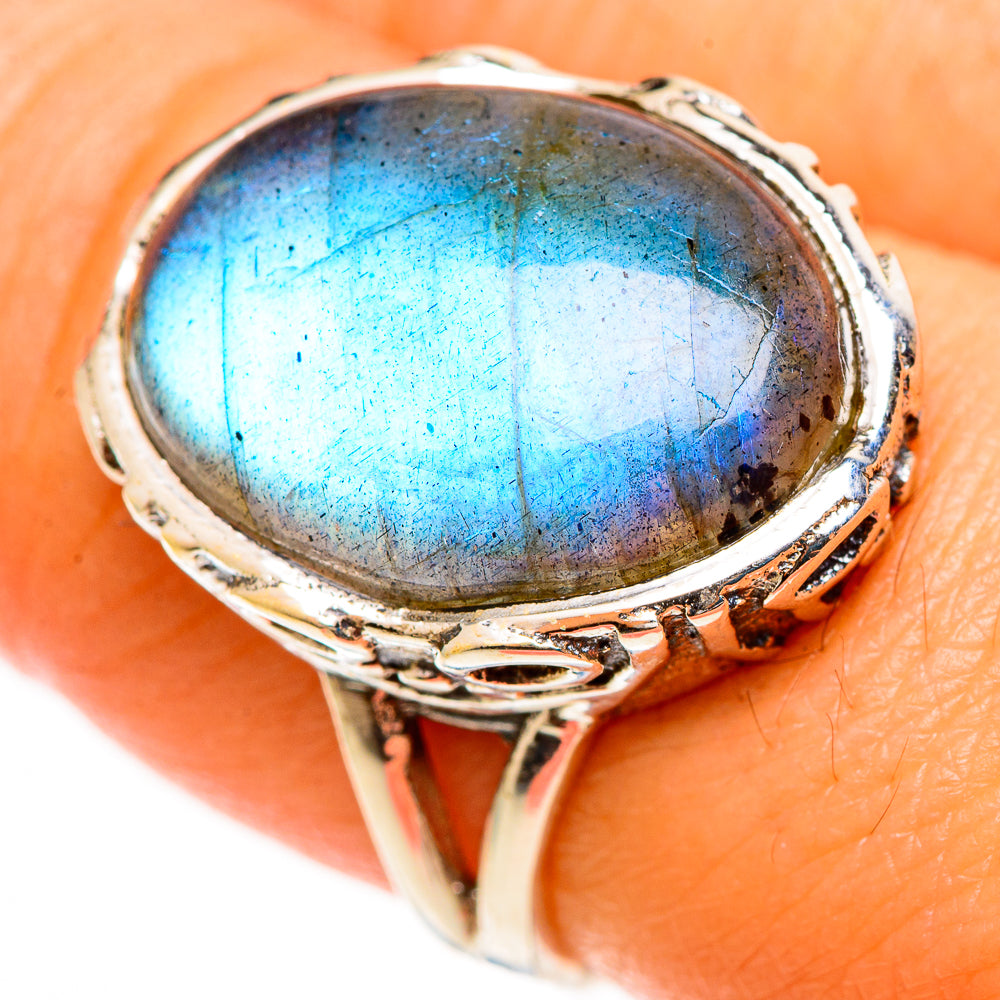 Labradorite Rings handcrafted by Ana Silver Co - RING113083