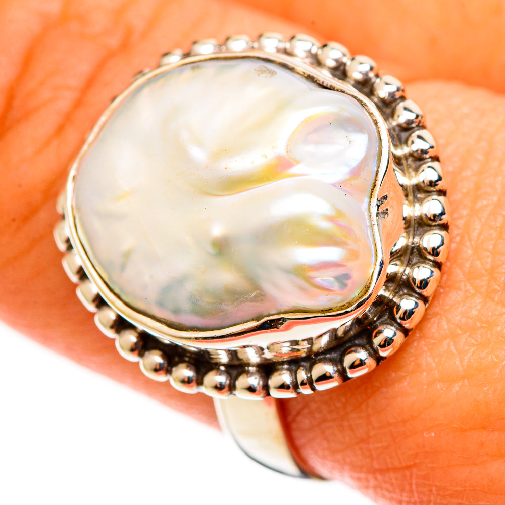 Mother Of Pearl Rings handcrafted by Ana Silver Co - RING113102
