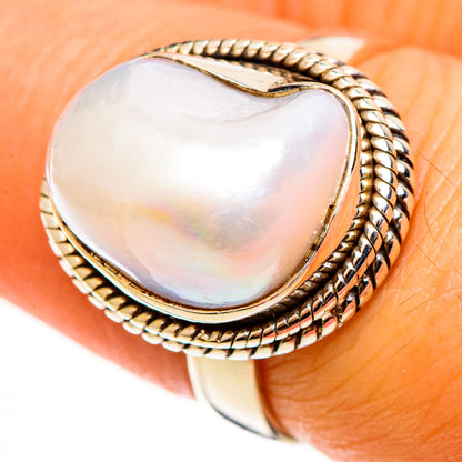 Mother Of Pearl Rings handcrafted by Ana Silver Co - RING113103