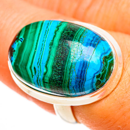 Malachite In Chrysocolla Rings handcrafted by Ana Silver Co - RING113105