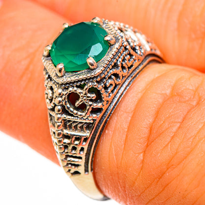 Green Onyx Rings handcrafted by Ana Silver Co - RING113117
