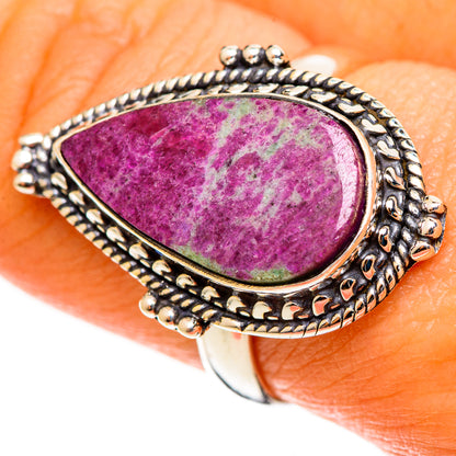 Ruby Zoisite Rings handcrafted by Ana Silver Co - RING113124