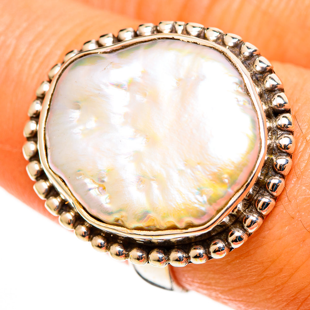 Mother Of Pearl Rings handcrafted by Ana Silver Co - RING113130
